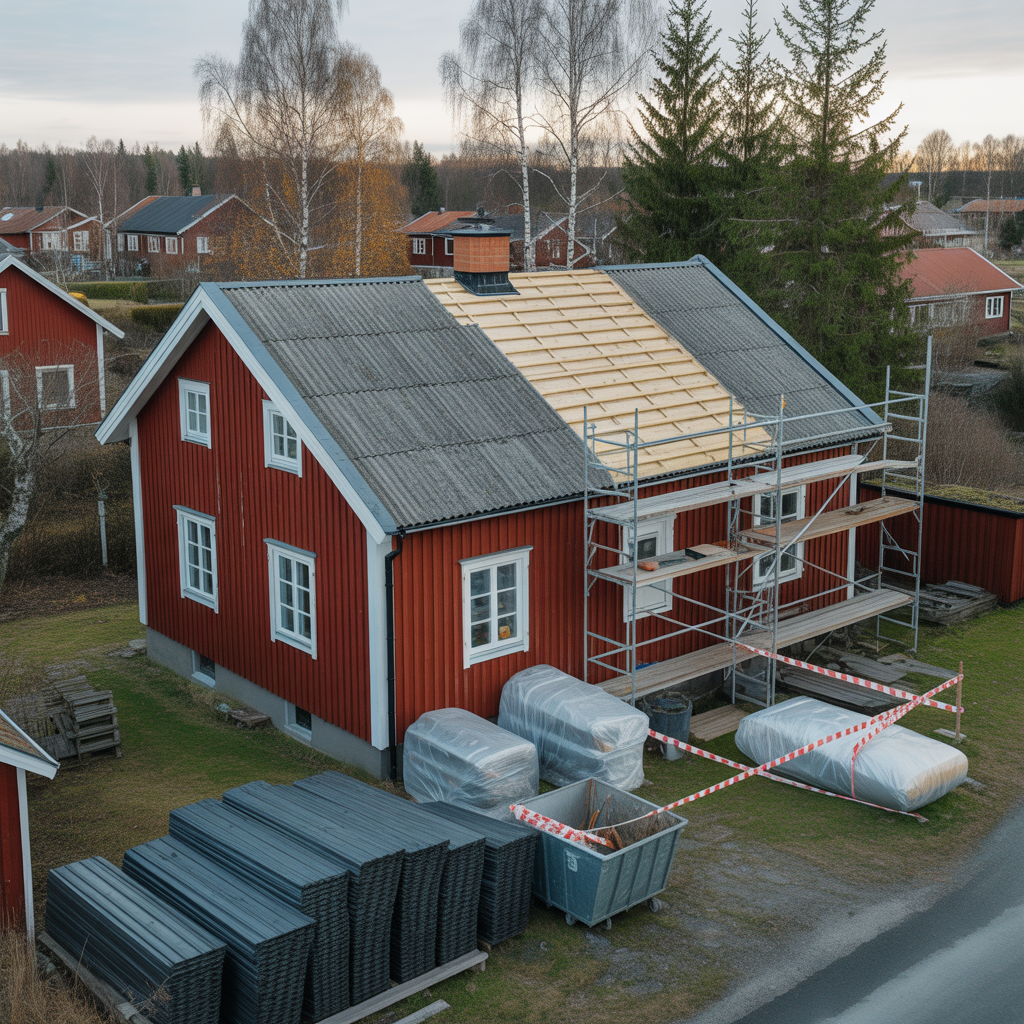 asbest i eternittak kostnad for sanering och byte