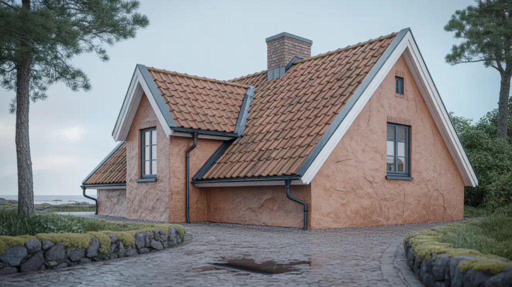 takoml ggning med lertegelpannor p villa i h llviken vellinge